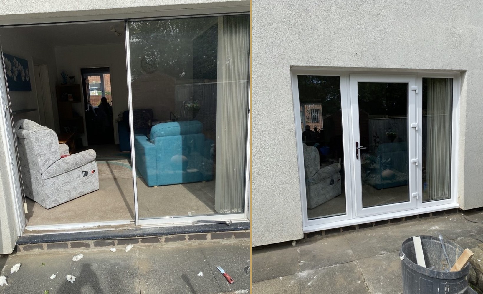 Before and after — Huddersfield Windows installation